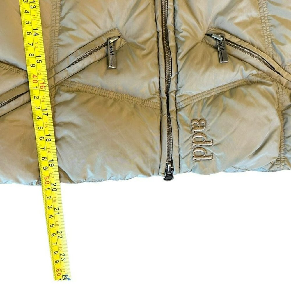 add Khaki Green Goose Down Fill Puffer Vest Womens size 4 - Picture 4 of 6